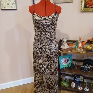 Jessica McClintock Gunne Sax Vintage Leopard Print Dress